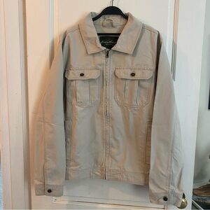 Eddie Bauer cotton zip front utility jacket